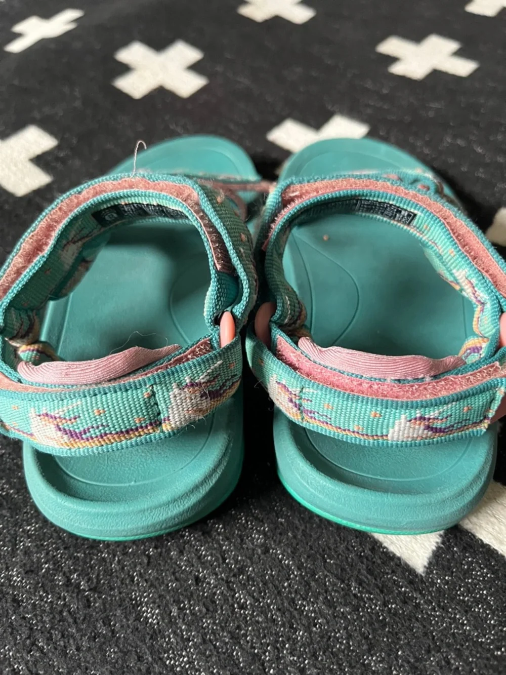 Teva Teal Unicorn Sandals Size 13 - Picture 3 of 5